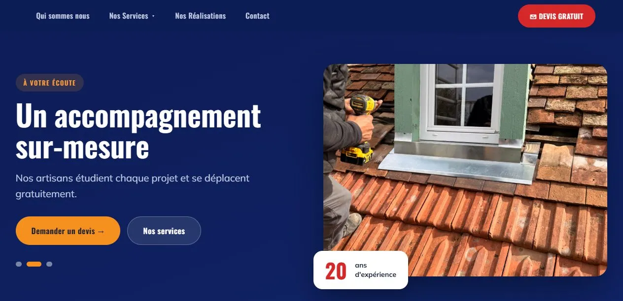 Site Bâti Service réalisé par Lucky Web