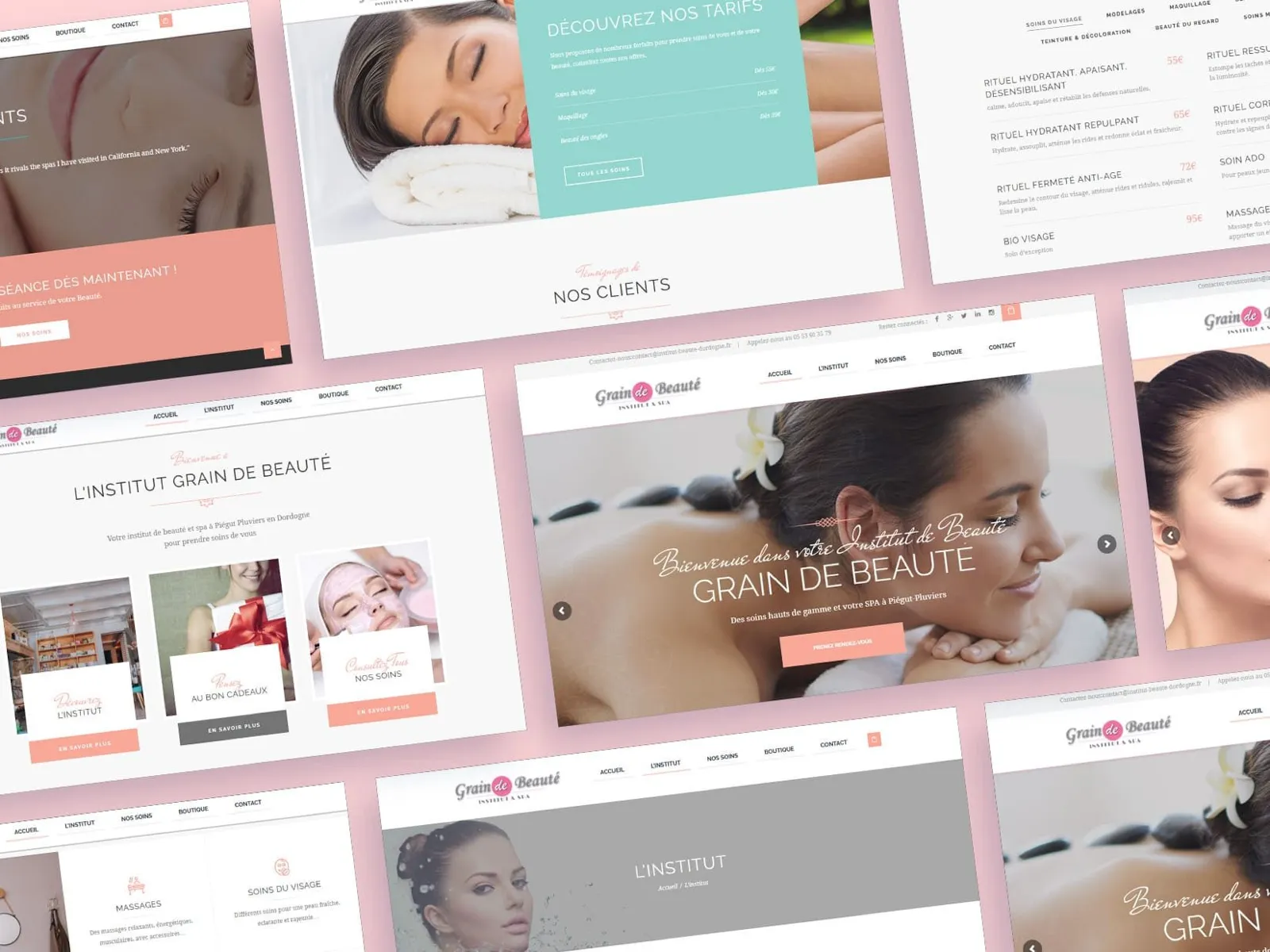 Site Grain de Beauté réalisé par Lucky Web