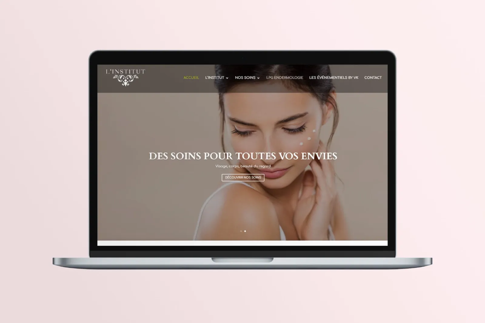Site L'Institut VK réalisé par Lucky Web